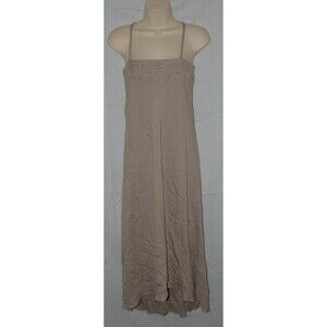 VEVU Sleeveless Ecru Sz Small Church Office or Casual High Low Sun Dress
